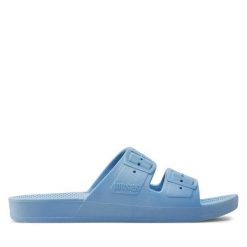 Klapki Freedom Moses. Niebieskie klapki damskie Freedom moses, bez wzorów, bez obcasa. Za 159.99 zł.