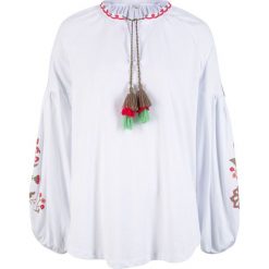 Shirt z długimi balonowymi rękawami, z kolekcji Maite Kelly bonprix biały wzorzysty. Bluzki damskie marki bonprix. Za 74.99 zł.