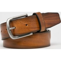 Trussardi Jeans - Pasek skórzany. Brązowe paski damskie TRUSSARDI JEANS, w paski, z jeansu. W wyprzedaży za 239.90 zł.