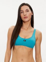 Calvin Klein Swimwear Góra od bikini KW0KW02344 Turkusowy. Niebieskie bikini damskie Calvin Klein Swimwear, m, bez wzorów. Za 138.99 zł.