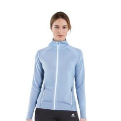 Damska kurtka Merino Ultra 300 - Kaptur. Niebieskie kurtki damskie FJORK MERINO, na zimę, l, bez wzorów, z elastanu, z kapturem. Za 999.00 zł.
