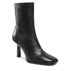 Botki GINO ROSSI. Czarne botki damskie Gino Rossi, bez obcasa, na szpilce, bez zapięcia. Za 268.99 zł.