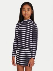 Tommy Hilfiger Bluzka KG0KG08174 Granatowy Regular Fit. Niebieskie bluzki dla dziewczynek Tommy Hilfiger, bez wzorów, z bawełny, bez ramiączek. Za 89.99 zł.