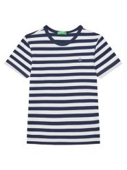 United Colors Of Benetton T-Shirt 3FHXC10MW Granatowy Regular Fit. Niebieskie t-shirty dla chłopców United Colors Of Benetton, bez wzorów, z bawełny, bez ramiączek. Za 39.99 zł.