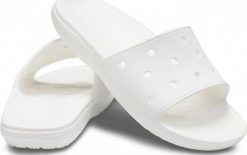 Crocs Crocs klapki damskie Classic Slide białe 206121 100 41-42. Białe klapki damskie Crocs, bez wzorów, sportowe, bez obcasa. Za 130.55 zł.