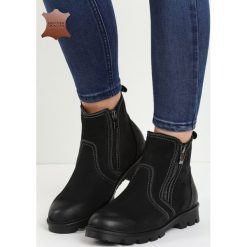 Czarne Matowe Skórzane Botki Finespun. Botki damskie marki R.Polański. Za 149.99 zł.