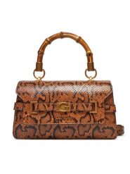 Guess Torebka Eire Small Bucket HWKP95 06200 Brązowy. Brązowe torebki do ręki damskie Guess, z aplikacjami, ze skóry, bez dodatków. Za 379.99 zł.