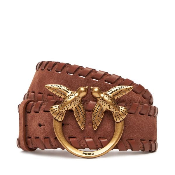 Pasek Damski PINKO. Brązowe paski damskie Pinko, bez wzorów. Za 859.99 zł.