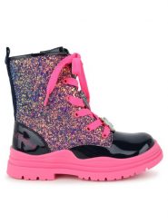 Billieblush Botki U20657 Granatowy. Niebieskie botki dziewczęce Billieblush, ze skóry, bez zapięcia. Za 359.99 zł.