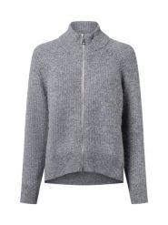 Marie Lund kardigan z wełną i alpaką Kobiety Sztuczne włókno szary, S. Szare kardigany damskie Marie Lund, s, bez wzorów, prążkowane, eleganckie. Za 299.95 zł.