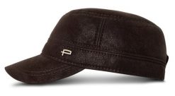 Ocieplana Czapka Męska z Daszkiem - Ekoskóra - Pako Jeans - Brązowa. Brązowe czapki i kapelusze męskie Pako Jeans, na zimę, bez wzorów, z elastanu. Za 89.00 zł.