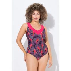 Damski Strój kąpielowy papugi miękkie miseczki. Czarne kostiumy jednoczęściowe damskie Ulla Popken, plus size, bez wzorów, z elastanu, sportowe, plus size. W wyprzedaży za 191.99 zł.