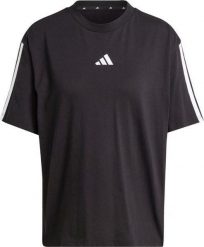 Adidas Koszulka damska Essentials 3-Stripes Boyfriend czarna JC5960 M. Czarne t-shirty damskie Adidas, m, bez wzorów, bez kołnierzyka. Za 126.57 zł.