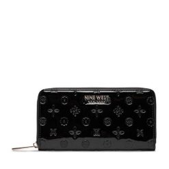 Portfel Nine West. Czarne portfele damskie Nine West, bez wzorów. Za 89.99 zł.