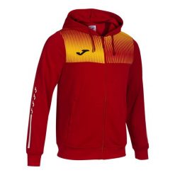 Bluza dresowa z kapturem Joma Eco Supernova. Czerwone bluzy męskie Joma, bez wzorów, z dresówki, do piłki nożnej. W wyprzedaży za 248.10 zł.