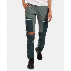 Damskie spodnie outdoorowe 2 w 1 Kilpi HOSIO-W. Zielone spodnie sportowe damskie Kilpi, l, bez wzorów, z nylonu, trekkingowe. Za 370.41 zł.