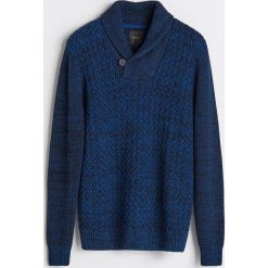 Gruby sweter z kołnierzem - Granatowy. Swetry przez głowę męskie marki Giacomo Conti. W wyprzedaży za 79.99 zł.