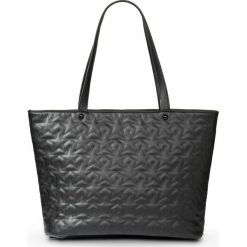 Torba shopper w pikowany wzór bonprix czarny. Czarne torebki shopper damskie bonprix. Za 74.99 zł.