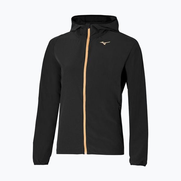 Kurtka do biegania damska Mizuno Alpha Jacket. Czarne kurtki damskie Mizuno, s, bez wzorów, z elastanu, bez kaptura, do biegania. Za 249.99 zł.