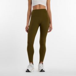 Legginsy damskie do biegania New Balance Sleek WP53168WDL – zielone. Zielone legginsy damskie New Balance, s, bez wzorów, z lycry, z podwyższonym stanem, do biegania. Za 429.99 zł.