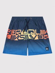 Quiksilver Szorty kąpielowe Word block 14" EQBJV03403 Granatowy Regular Fit. Niebieskie kąpielówki dla chłopców Quiksilver, bez wzorów, z syntetyku. Za 99.99 zł.