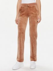 Juicy Couture Spodnie dresowe Del Ray JCAP180G Brązowy Regular Fit. Brązowe spodnie dresowe damskie Juicy Couture, m, bez wzorów, z dresówki. Za 519.99 zł.