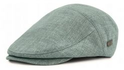 Lekki i Przewiewny Męski Kaszkiet (Len) - Pako Jeans - Zgaszona Zieleń. Zielone czapki i kapelusze męskie Pako Jeans, bez wzorów, z jeansu. Za 55.00 zł.