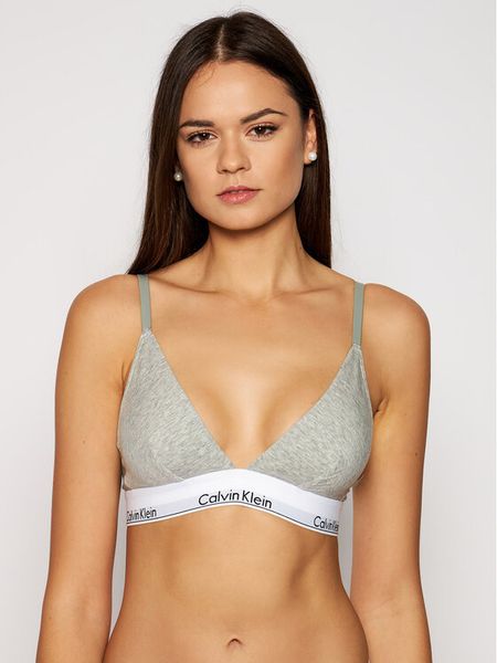 Calvin Klein Underwear Biustonosz braletka 000QF1061E Szary. Szare biustonosze Calvin Klein Underwear, bez wzorów, z bawełny. Za 89.99 zł.