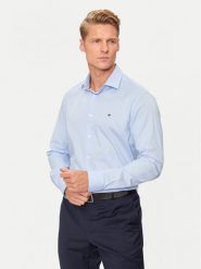 Tommy Hilfiger Koszula MW0MW38347 Błękitny Slim Fit. Niebieskie koszule męskie Tommy Hilfiger, m, bez wzorów, z bawełny, bez kołnierzyka, bez ramiączek. Za 299.99 zł.