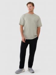 4F Spodnie casual cargo męskie - czarne S. Czarne spodnie sportowe męskie 4f, l, bez wzorów, z bawełny. W wyprzedaży za 89.99 zł.