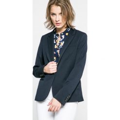 Tommy Hilfiger - Żakiet. Szare żakiety damskie Tommy Hilfiger, z bawełny, eleganckie. W wyprzedaży za 499.90 zł.