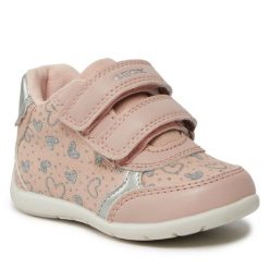 Sneakersy Geox. Czarne półbuty dziewczęce Geox, bez wzorów, bez zapięcia. Za 199.99 zł.