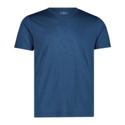 Koszulka męska CMP 32T7177. Niebieskie koszulki sportowe męskie CMP, m, bez wzorów, z materiału, bez kołnierzyka, bez ramiączek. Za 232.45 zł.