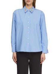 Comma Bluzka Kobiety niebieski, 44. Niebieskie bluzki damskie comma, bez wzorów, eleganckie, bez kołnierzyka, bez ramiączek. Za 229.95 zł.
