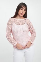 Sweter damski ażurowy z cekinami JOSEPH RIBKOFF. Swetry damskie Joseph Ribkoff, xs, w ażurowe wzory, bez kołnierzyka, bez ramiączek, bez kaptura. Za 689.00 zł.