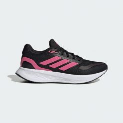 Buty Runfalcon 5 Running. Białe obuwie sportowe damskie Adidas, bez wzorów, do biegania. Za 259.00 zł.