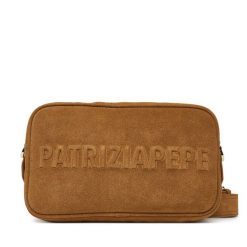 Torebka Patrizia Pepe. Brązowe torebki do ręki damskie Patrizia Pepe, bez wzorów, bez dodatków. Za 1,249.00 zł.