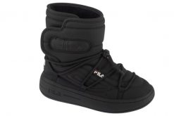 Buty turystyczne zimowe śniegowce damskie, Superbubble Boot. Czarne obuwie sportowe damskie Fila, bez wzorów, z materiału. Za 249.00 zł.