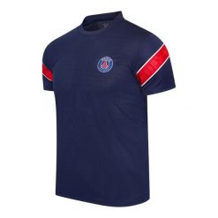 Koszulka Piłkarska męska PSG. Czerwone koszulki sportowe męskie PARIS SAINT GERMAIN, m, bez wzorów, bez kołnierzyka, bez ramiączek, do piłki nożnej. Za 184.99 zł.