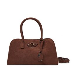 Torebka Guess. Brązowe torebki do ręki damskie Guess, z aplikacjami, klasyczne, bez dodatków. Za 634.99 zł.