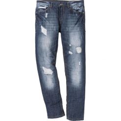 Dżinsy Regular Fit Tapered bonprix ciemnoniebieski "used". Jeansy męskie marki bonprix. Za 79.99 zł.