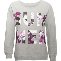 Bluza z nadrukiem bonprix jasnoszary melanż. Bluzy damskie bonprix. Za 49.99 zł.