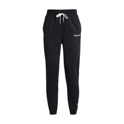 Spodnie fitness damskie Under Armour Essential Script. Czarne obuwie sportowe damskie Under Armour, l, bez wzorów, z dresówki, na fitness i siłownię. Za 169.99 zł.