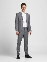 Jack & Jones Garnitur Franco 12181339 Szary Super Slim Fit. Szare garnitury męskie Jack & Jones, bez wzorów, z syntetyku. Za 539.99 zł.