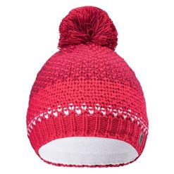 Czapka dziecięca zimowa Hi-Tec Hervin JR - różowa. Czerwone czapki dla dzieci Hi-tec, na zimę, bez wzorów, z materiału. Za 34.99 zł.