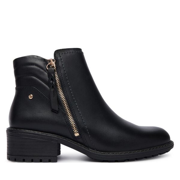 Botki Pikolinos. Czarne botki damskie Pikolinos, bez obcasa, na słupku, bez zapięcia. Za 759.99 zł.