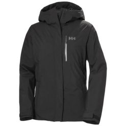 Damska kurtka narciarska Helly Hansen Snowplay. Czarne kurtki snowboardowe damskie Helly Hansen, m, bez wzorów, z materiału, długie, bez kaptura, narciarskie. Za 1,006.00 zł.