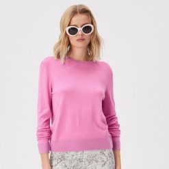 Sweter z długim rękawem - Różowy. Swetry damskie Sinsay. Za 39.99 zł.