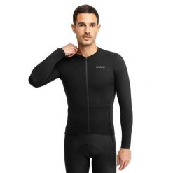 Męska koszulka rowerowa gravel z długim rękawem Kolarstwo Siroko GM6 Rideout. Czarne koszulki sportowe męskie SIROKO, m, bez wzorów, z materiału, bez kołnierzyka, bez ramiączek, rowerowe. Za 337.00 zł.