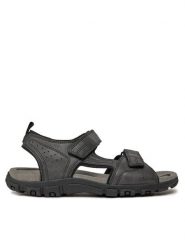 Geox Sandały Uomo Sandal Strada U4524B 000ME C9999 Czarny. Czarne sandały męskie Geox, ze skóry, bez zapięcia. Za 379.99 zł.